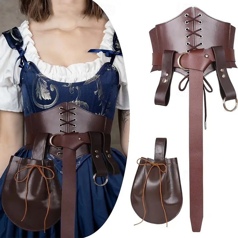 Retro / vintage Medieval Renascentist Curea în Talie Husă pentru curea Broasca sabie Pirat Viching elfică Pentru femei Viching Pirat Fantezie Halloween Carnaval Performanță Petrecere LARP Adulți 2025 - $27.99 –P1