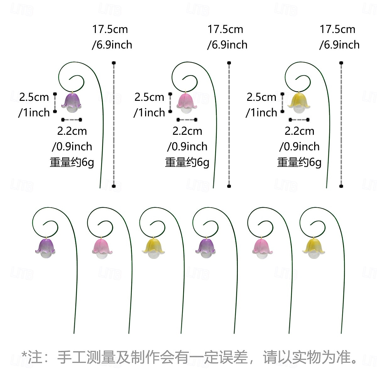 9 Pcs Lily of The Valley Garden Stakes Decor Metal Yard Art Ornaments Spring Summer Resin Flower Garden Stakes Outdoor Lawn Pathway Patio Plant Pot, Flower Bed 2025 - $17.99 –P2