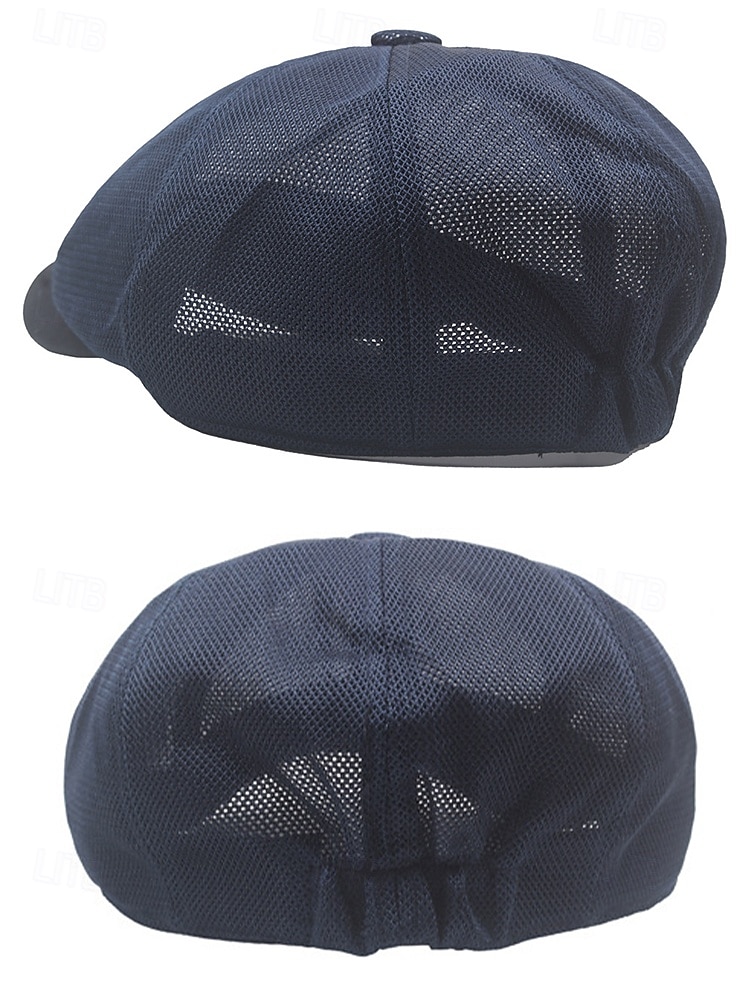Atmungsaktive Newsboy-Mütze aus Mesh für Herren – leichte Schiebermütze im Vintage-Stil für den Sommer, stylischer Gatsby-Efeuhut für die Freizeit und Outdoor 2025 - $14.99 –P5