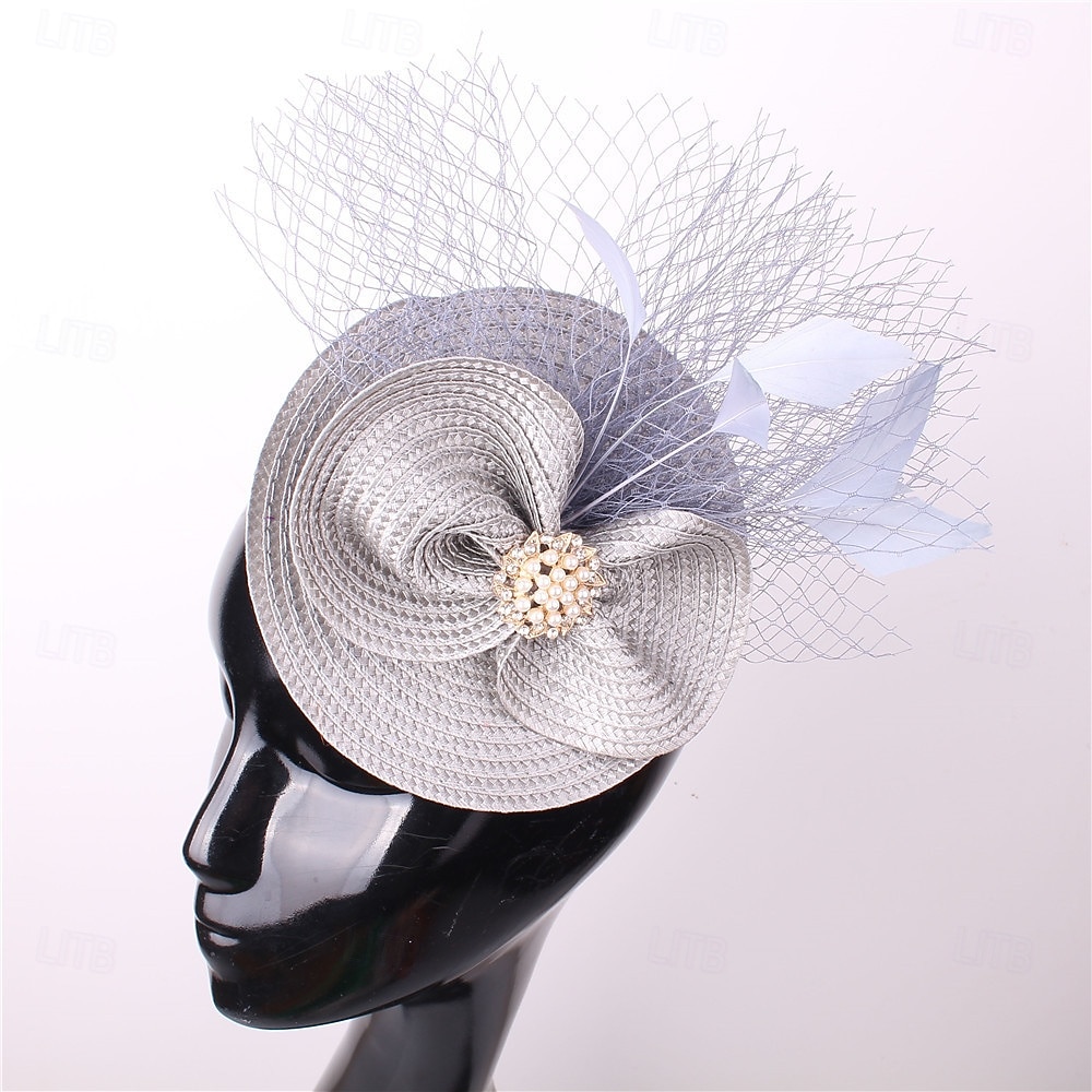 Helm Veren Bruiloft Avond Feest Elegant Bruiloft Met Veer Helm Hoofddeksels 2025 - $30.99 –P8