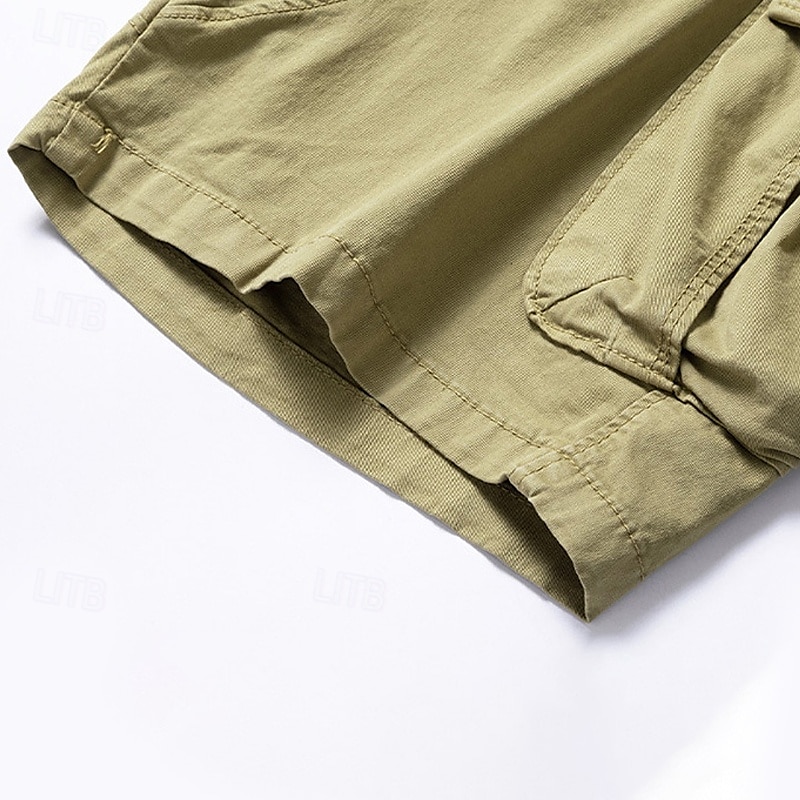 Per uomo Pantaloncini cargo Shorts Pantaloncini Estivi Coulisse Elastico in vita Multi-tasche Semplice Comodità Indossabile Lunghezza al ginocchio All'aperto Sport Quotidiano Moda Casual Nero Cachi del 2025 a $36.99 –P6
