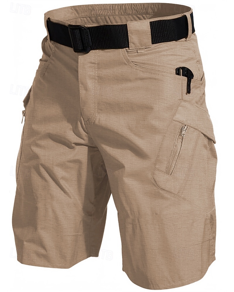 Homens Shorts táticos Bermuda Cargo Calção Shorts de verão Shorts de Trilha Bolso multi Bolsos com zíper Tecido Conforto Vestível Comprimento do joelho Ao ar livre Esporte Diário Moda Casual Preto de 2025 por $18.99 –P3