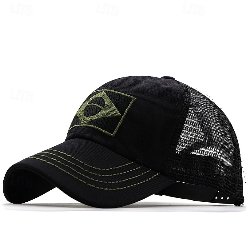 Per uomo Cappellino da Baseball Cappello da Sole Cappello da Camionista Cappuccio in rete Nero Verde Cotone Regolabile Moda Abbigliamento quotidiano Festival Motivo Colore Solido / Tinta Unita Casual del 2025 a $7.49 –P8