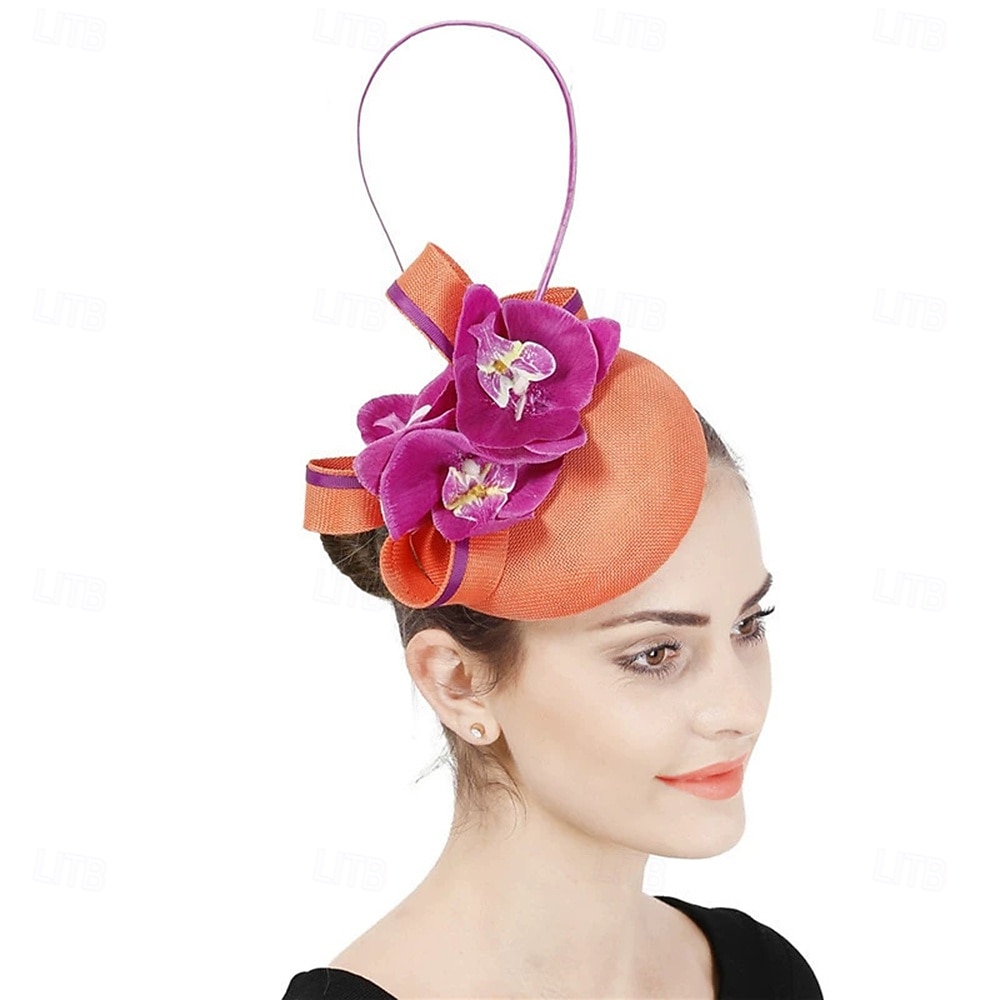 Nakrycie głowy Sztuczny len Ślub Wieczorna impreza Elegancja Ślub Z Kwiat Winieta Nakrycia Głowy 2025 - $24.99 –P5