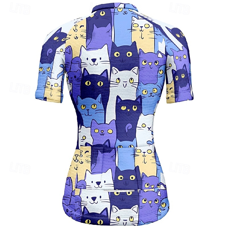 Mulheres Camisa para Ciclismo Gato Manga Curta Moto Camiseta Camisa / Roupas Para Esporte com 3 bolsos traseiros Ciclismo de Montanha Secagem Rápida Design Anatômico Capilaridade Respirável Esportes de 2026 por $30.99 –P20