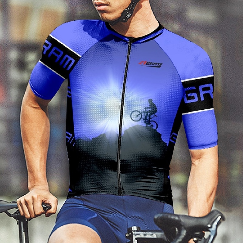 Men's Cycling Jersey Short Sleeve Bike Tee Tshirt Jersey with 3 Rear Pockets Mountain Bike MTB Breathable Quick Dry Anatomic Design Wicking Wine Red Yellow Red Sports Clothing Apparel 2025 - $28.99 –P19