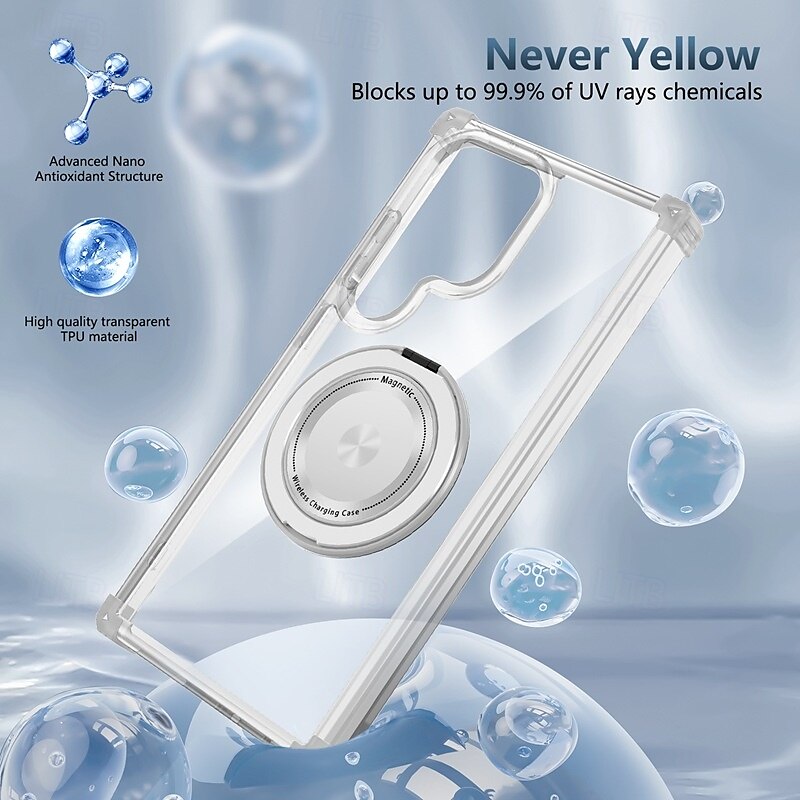 Phone Case For Samsung Galaxy S24 Ultra Plus S23 Ultra Plus S22 Plus  Ultra Back Cover with Stand Holder Magnetic Shockproof Retro PC 2025 - $22.99 –P1