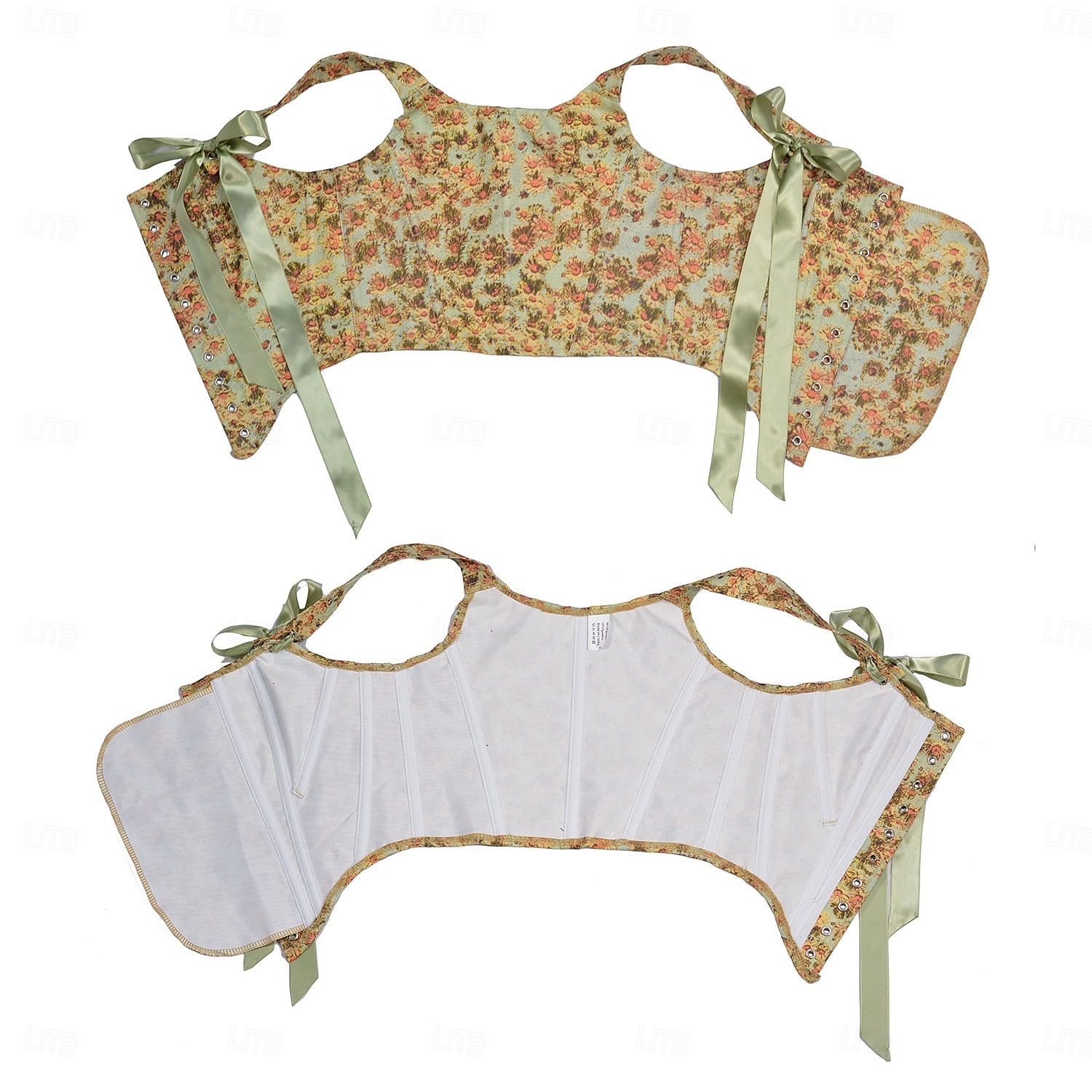 Retro Vintage Rococo Medieval Corset Vest Bustier Viking Celtic Knight Elven Lace up Floral Fancy Dress Women's Celtic Fantasy Halloween Carnival Performance Party LARP Adults' Corset 2025 - $37.99 –P3