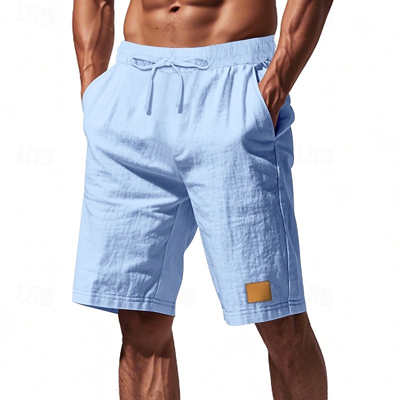 Per uomo Shorts Shorts di Lino Pantaloncini Estivi Shorts da Spiaggia Coulisse Elastico in vita Gamba Dritta Semplice Comodità Traspirante Lunghezza al ginocchio All'aperto Quotidiano Ferie Moda del 2025 a $18.99 –P7