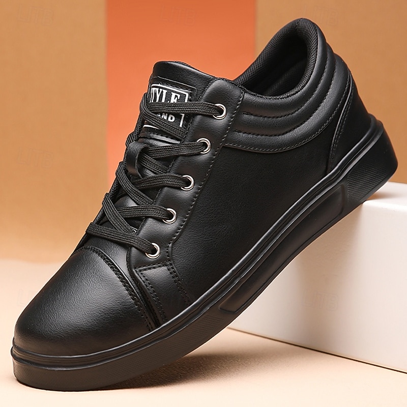 Men's Red Leather Sneakers with Sleek Design - Bold Casual Streetwear for Everyday Comfort 2026 - $42.99 –P5