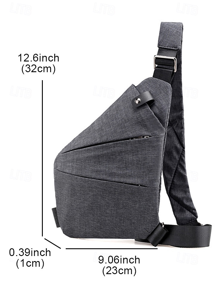 waterdichte anti-diefstal schoudertas voor heren borsttas - modieuze crossbody borsttas, lichtgewicht schoudertas, geschikt voor reizen, werk en dagelijks vrijetijdsgebruik 2026 - $19.99 –P4
