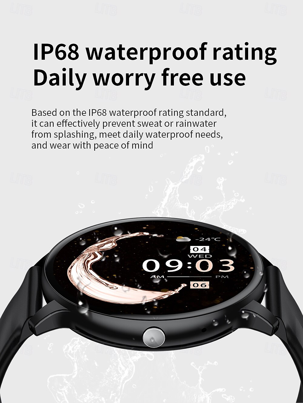LIGE BW0905 Smart Watch Fitness Tracker Heart Rate Monitor Bluetooth Android iOS Waterproof 1.69" 2025 - $33.99 –P19
