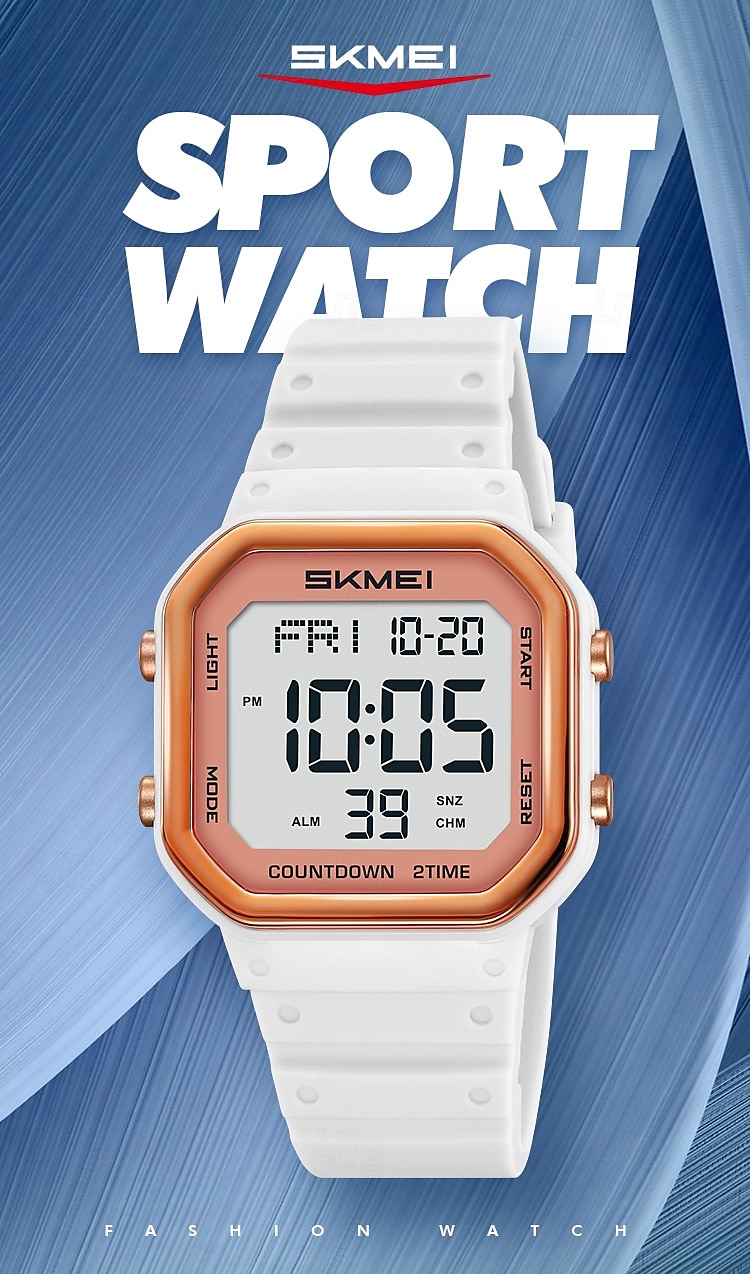 SKMEI Ins Wind Square Multi functional Waterproof Electronic Watch for Male and Female Students 2025 - $28.99 –P1