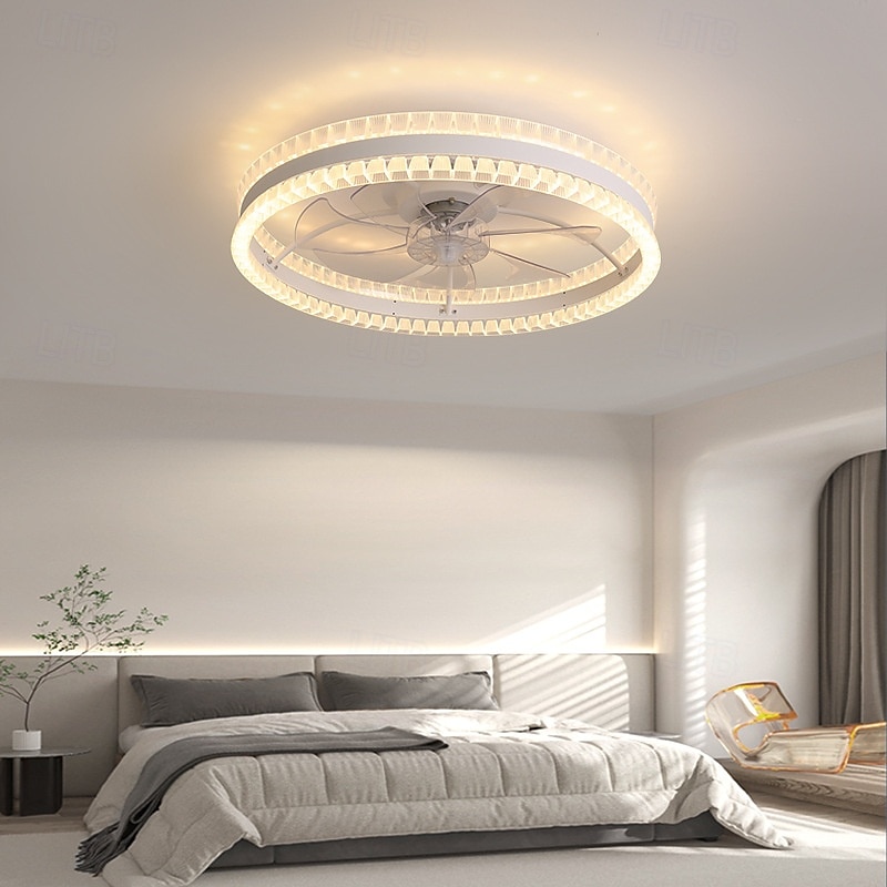 50 cm Tompítható Mennyezeti ventilátor Fém Akril Modern Skandináv stílus 220-240 V 2025 - $270.59 –P8