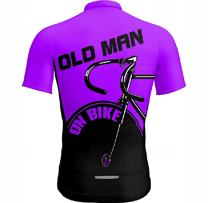 Voor heren Wielrenshirt Korte mouw Fietsen T-shirt Shirt met 3 achterzakken Bergracen Ademend Sneldrogend Anatomisch ontwerp Lampenkatoen Geel Rood Blauw Sport Kleding 2025 - $24.99 –P19