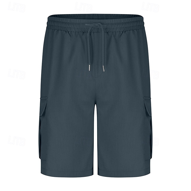 Per uomo Pantaloncini cargo Shorts Pantaloncini Estivi Coulisse Elastico in vita Multi-tasche Semplice Comodità Indossabile Lunghezza al ginocchio All'aperto Sport Quotidiano Moda Casual Nero Blu del 2025 a $18.99 –P11