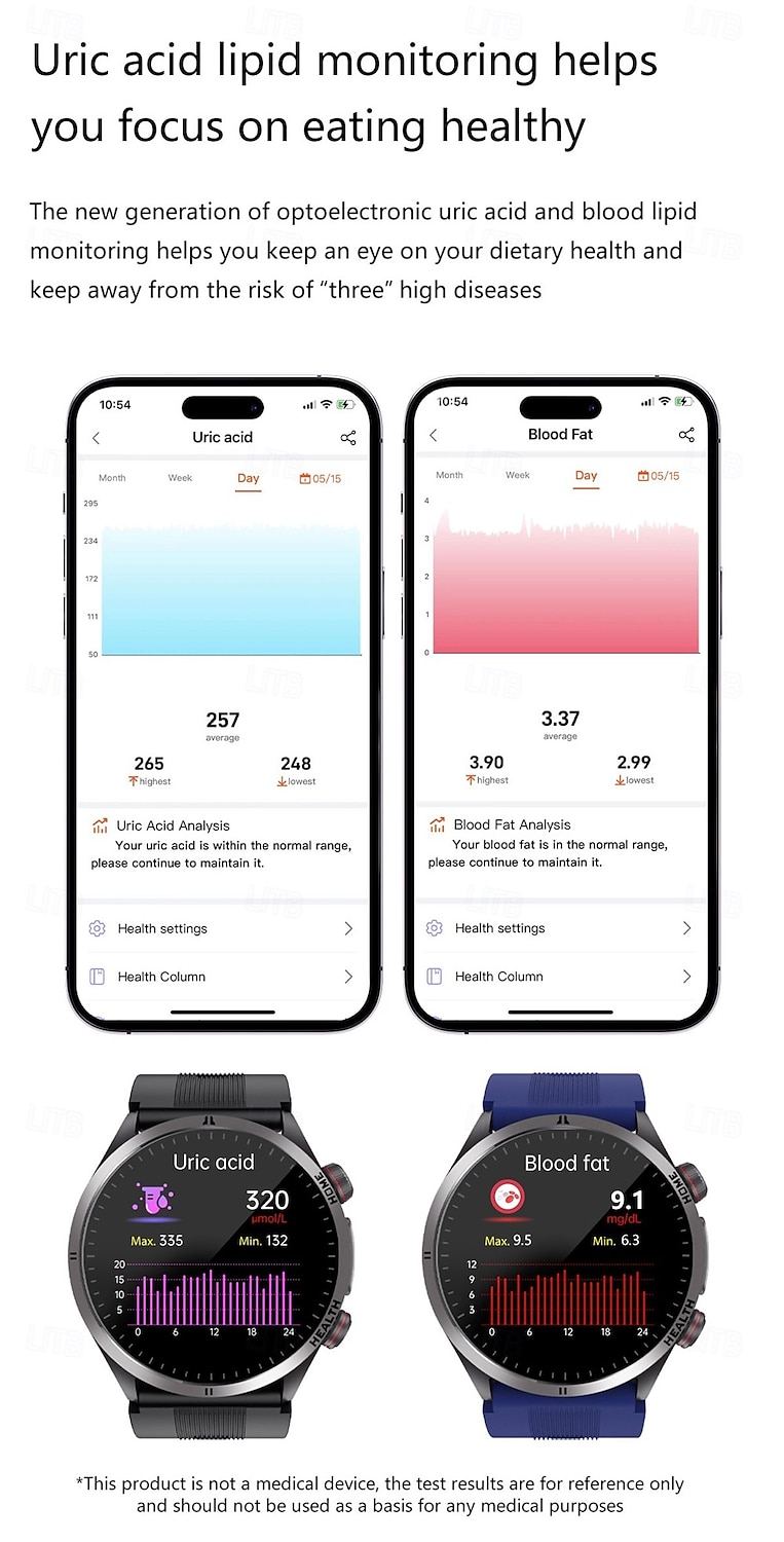 S26 Smart Watch 1.43 inch Smartwatch Bluetooth ECG+PPG Temperature Monitoring Pedometer Compatible with Android iOS Men Hands-Free Calls Message Reminder 49mm Watch 2025 - $178.99 –P16