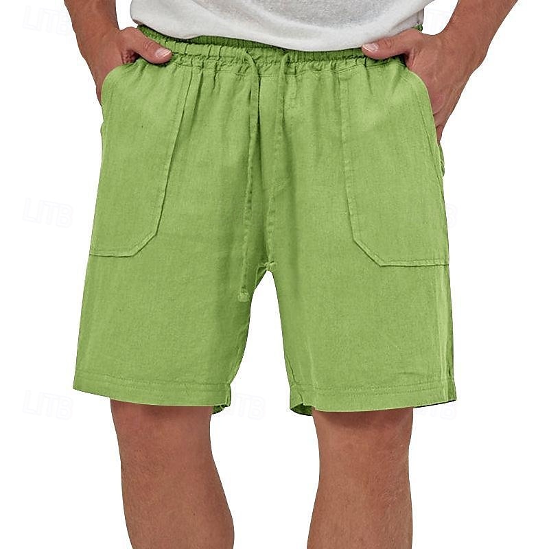 Per uomo Shorts Shorts di Lino Pantaloncini Estivi Shorts da Spiaggia Coulisse Elastico in vita Tasca Frontale Semplice Comodità Traspirante Lunghezza al ginocchio All'aperto Lavoro Quotidiano Moda del 2025 a $17.99 –P8