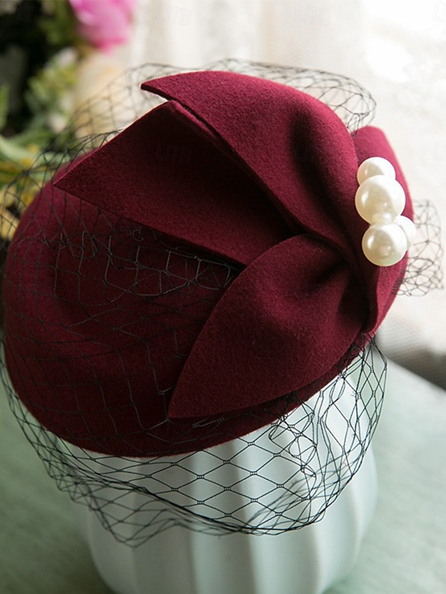 Chapeaux Tulle Tissu en Coton Chapeau melon / cloche Mariage Élégant ancien Avec Nœud Casque Couvre-chef de 2025 ? $48.99 –P4