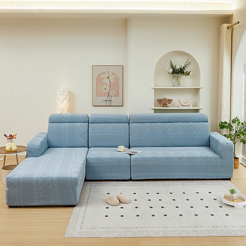 Elastic Jacquard Fabric Sofa Cover Stretch Couch Cover Sectional L Shape Sofa Slipcover Corner Case for Living Room 1/2/3/4 Seat 2025 - $40.99 –P9