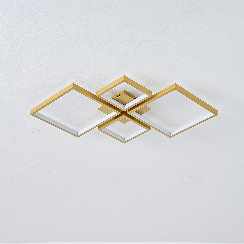 4-Light 73*45/95*68 cm Intensitate Luminoasă Reglabilă Proiectare cluster Forme geometrice Lumini de Tavan Metal Aluminiu silicagel Geometric minimalist Pictate finisaje Negru Modern 110-120V 220-240V 2025 - $109.99 –P8