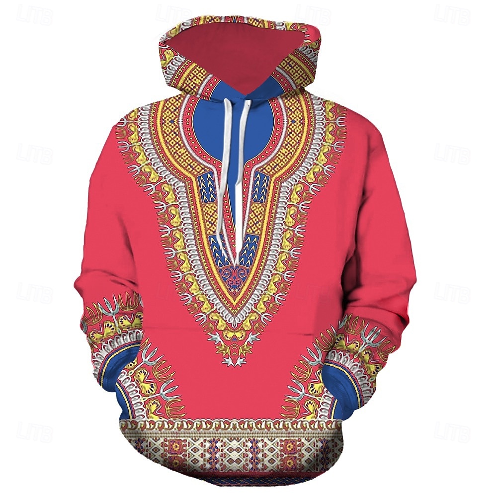 Hombre Talla Grande Sudadera Grande y alto Estilo Bohemio Con Capucha Manga Larga Primavera & Otoño Design Ropa deportiva Casual Grande y alto Casual Diario Tops 2025 - $28.99 –P2