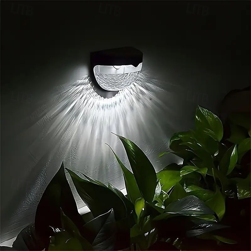 4 pezzi luce da parete solare impermeabile per esterni cortile giardino recinzione scala parete balcone recinzione illuminazione luce bianca luce calda radiante del 2025 a $16.49 –P5