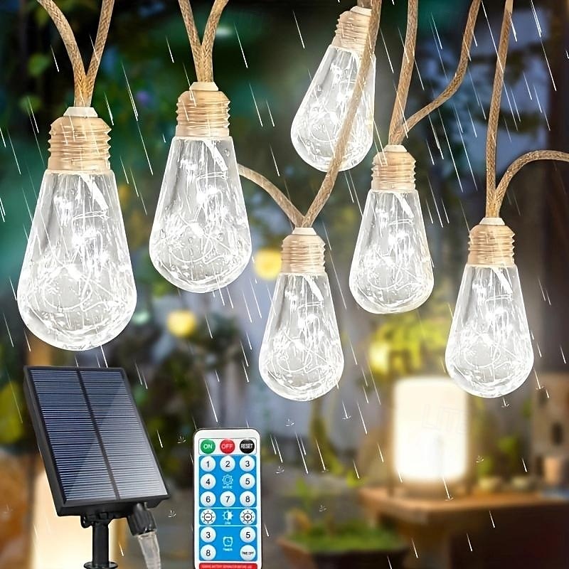 1 szt. zewnętrzny łańcuch świetlny z miedzianego drutu solarnego 8m-16 kulek bańka dziedziniec ogród balkon ogrodzenie balkon kemping namiot wesele festiwal impreza atmosfera dekoracja łańcuch 2025 - $31.99 –P5