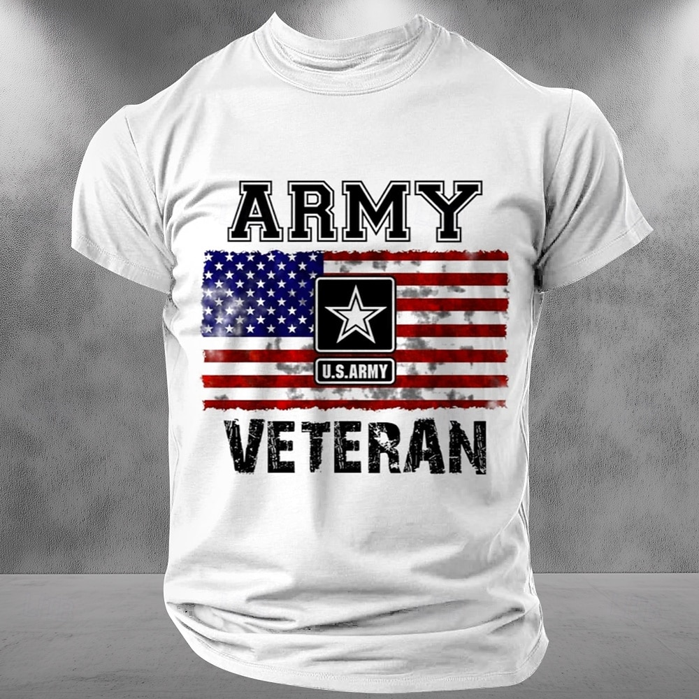 4 luglio 2026 250° Giorno della Memoria T-Shirt a Maniche Corte 3D Stampata Patriottica Bandiera USA Collo Crew del 2026 a $19.49 –P1