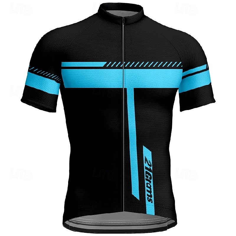 Voor heren Wielrenshirt Korte mouw Fietsen T-shirt Shirt met 3 achterzakken Bergracen Ademend Sneldrogend Anatomisch ontwerp Lampenkatoen Geel Rood Blauw Sport Kleding 2025 - $25.99 –P11