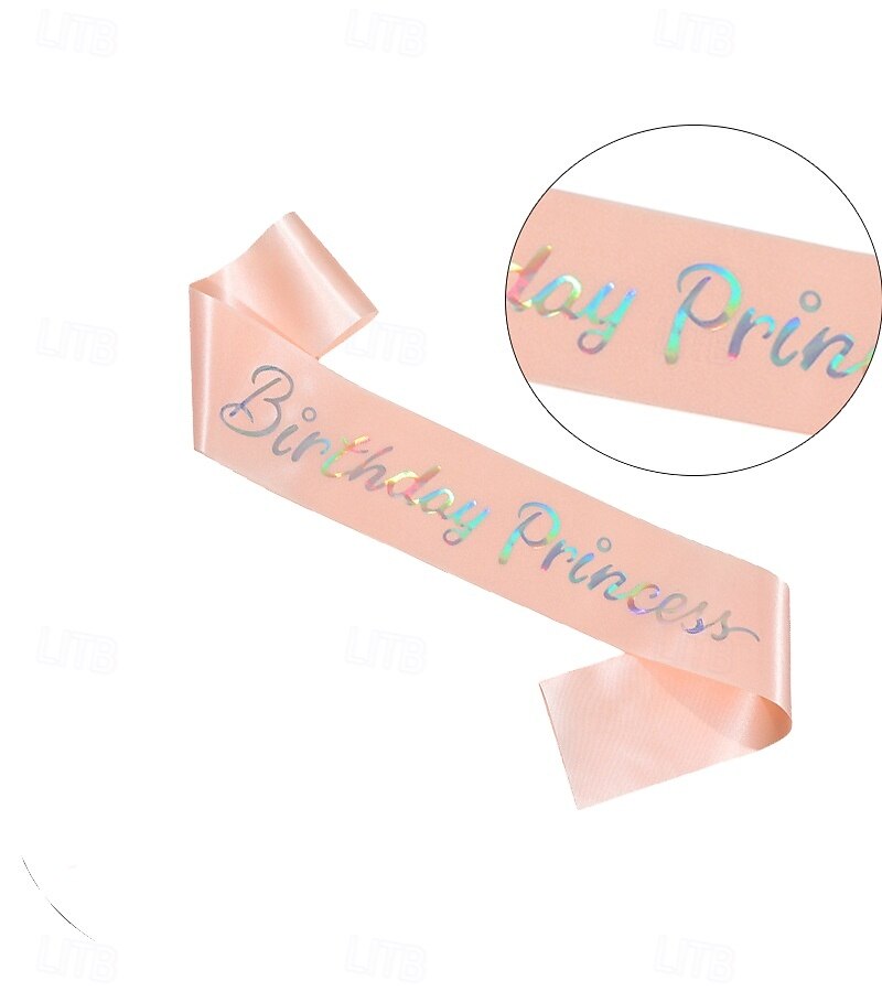 set di accessori da 2 pezzi per compleanno principessa - cerchietto e fascia con strass per donne e ragazze del 2025 a $11.99 –P5