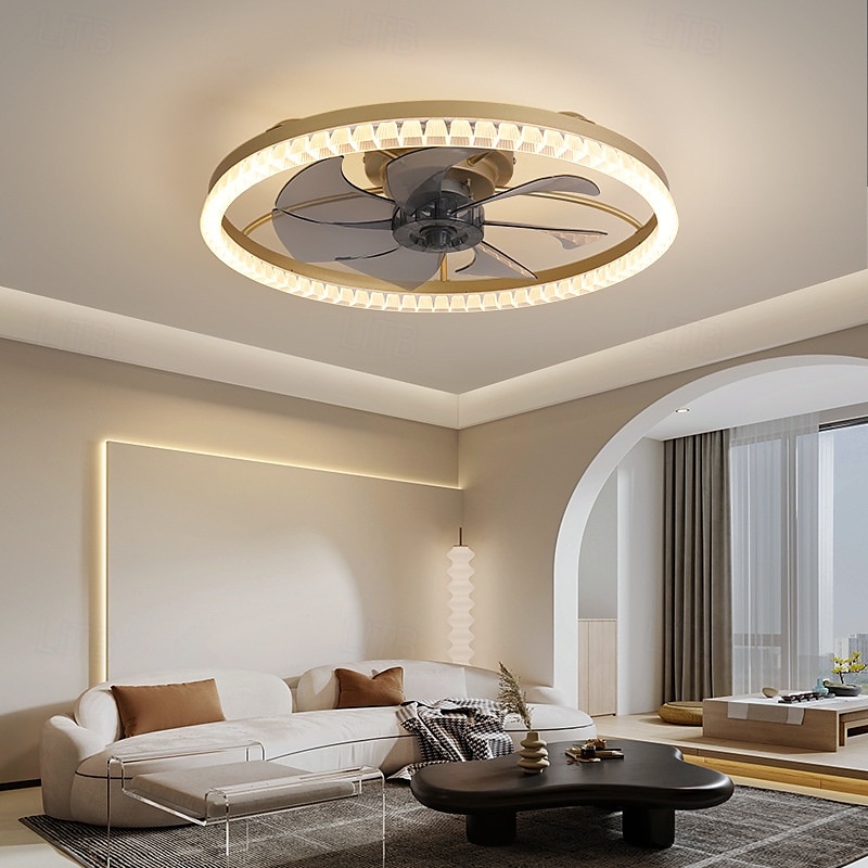 50 cm Tompítható Mennyezeti ventilátor Fém Akril Modern Skandináv stílus 220-240 V 2025 - $270.59 –P9