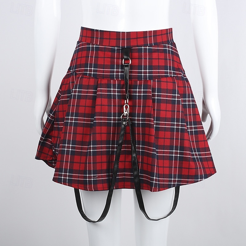 רטרו\וינטאג' פאנק & גותיות שנות ה-80 מיני חצאיות כוכב פופ כִּסֵא נַדנֵדָה מותן גבוה משובץ דמקה תחפושות בגדי ריקוד נשים האלווין (ליל כל הקדושים) קרנבל מפלגה מבוגרים חצאית אביב קיץ 2026 - $23.99 –P4