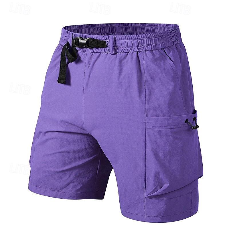 Per uomo Pantaloncini cargo Shorts Pantaloncini Estivi Coulisse Elastico in vita Multi-tasche Semplice Comodità Indossabile Lunghezza al ginocchio All'aperto Sport Quotidiano Moda Casual Nero Viola del 2025 a $20.99 –P9