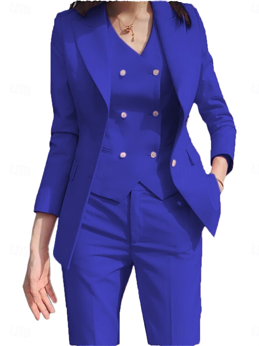 Drei-teiliges Mutter der Braut Kleid Elegantes einfaches Hemdkragen Knöchellang Polyester Langarm mit einfarbig 2025 - $159.99 –P12