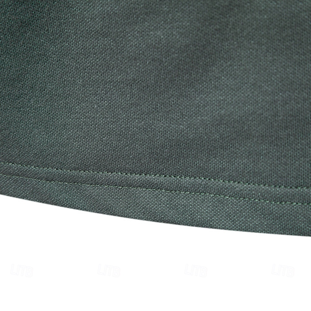 Homens Pólo Polo de malha Formal Trabalho Aberto para a Lateral Manga Curta Floral Botões Estampado Primavera Azul denim Branco Azul Marinha Verde cáqui Azul Claro Pólo de 2026 por $25.99 –P35