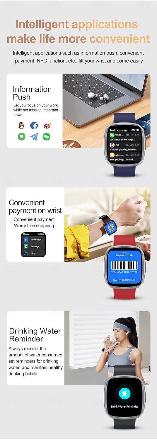 Smart Watch Blood Glucose ECG Blood Pressure Body Temperature Monitor Android iOS IP68 1.75 2025 - $69.99 –P15