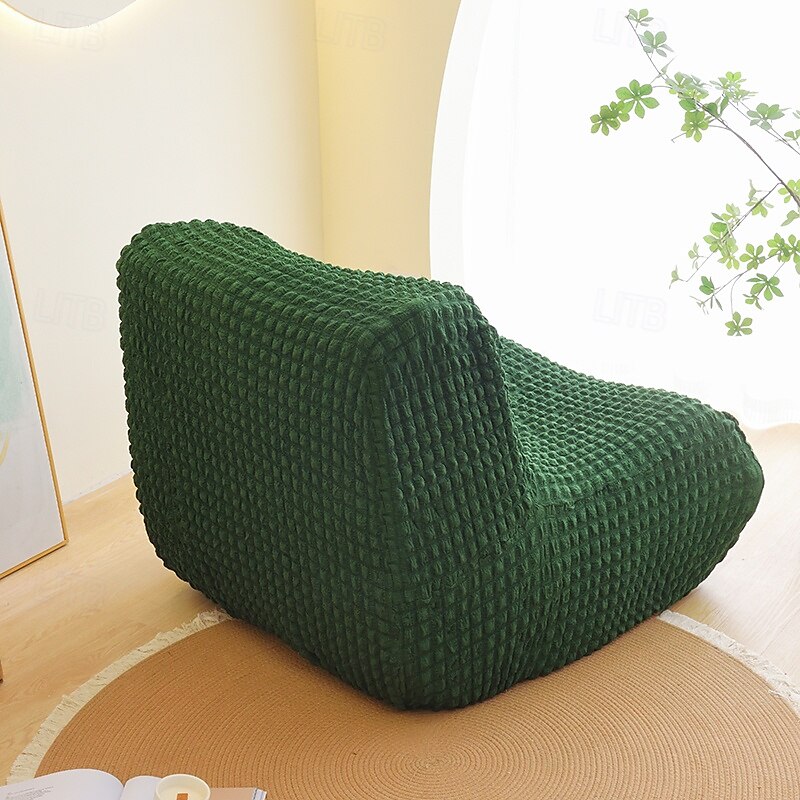 1pc capa elástica para sofá de chão sem braços capa para sofá preguiçoso relax seersucker capa elástica para sofá único capa de almofada para sala de estar casa de 2025 por $36.99 –P6
