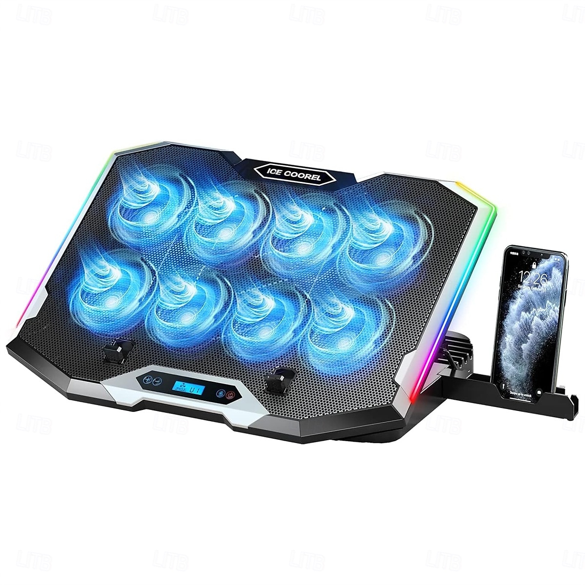 Support de refroidissement pour ordinateur portable de jeu avec 8 ventilateurs de refroidissement pour ordinateur portable de 15 à 17,3 pouces, support de refroidissement avec 6 hauteurs réglables de 2025 ? $125.99 –P7