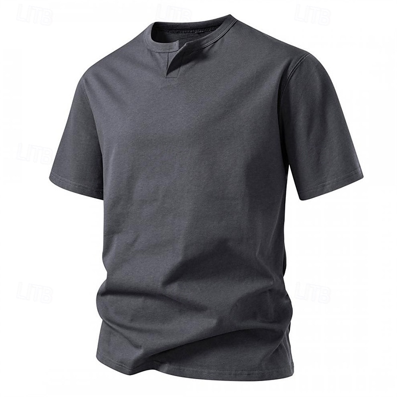 Herr T-shirt T-shirts Kortärmad tröja T-tröja Kortärmad V-slits Sommar Slät Mode Designer Grundläggande Klassisk Semester Gata Utekväll Svart Vit Ljusgrå Topp t-shirt för män 2025 - $29.99 –P12