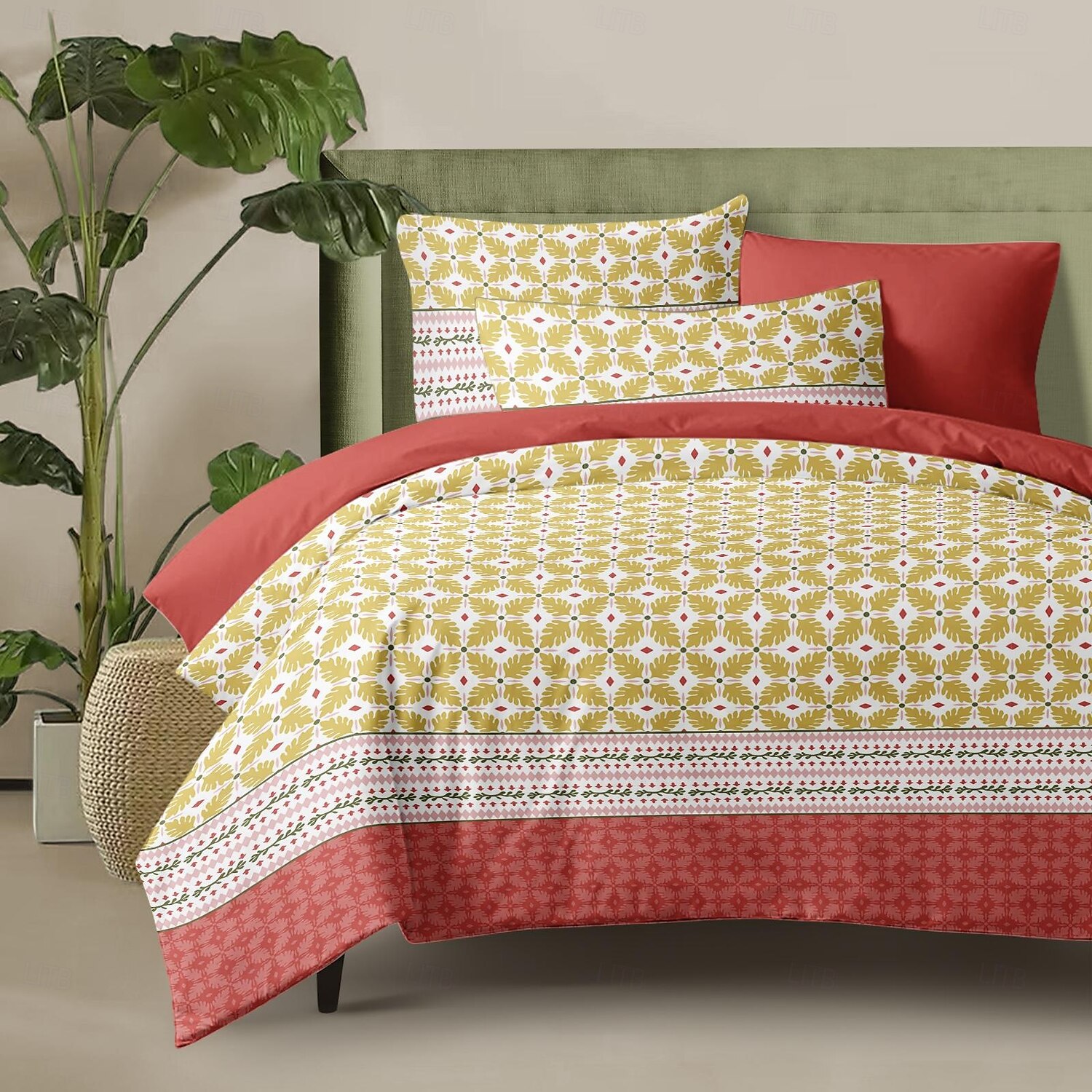 Housse de couette mandala ethnique taille double ensemble de literie en coton ensembles de lit housse de couette douce légère avec 2 taies d'oreiller pour l'été le printemps de 2025 ? $60.99 –P4