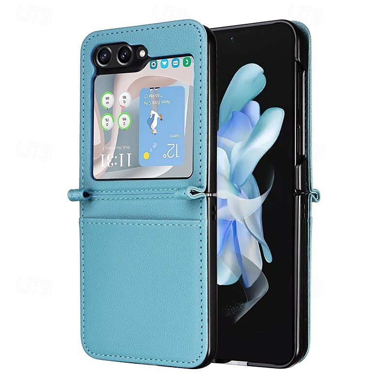 telefoon hoesje Voor Samsung Galaxy Z Flip 7 Z-flip 6 Z Flip 5 Z Flip 4 Achterkant Magnetisch Ondersteuning draadloos opladen Kaartsleuf Retro TPU PU-nahka 2025 - $15.99 –P10