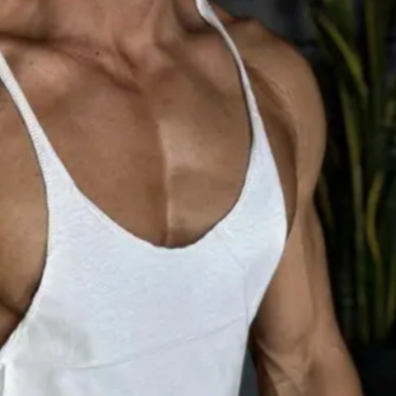 Canotta da uomo in modal, canottiera intima, senza maniche, senza maniche, scollo a U, bordo grezzo, estiva, semplice, alla moda, classica, comoda, casual, sportiva, da casa, nera, bianca, cachi, maglietta da uomo del 2025 a $12.99 –P2