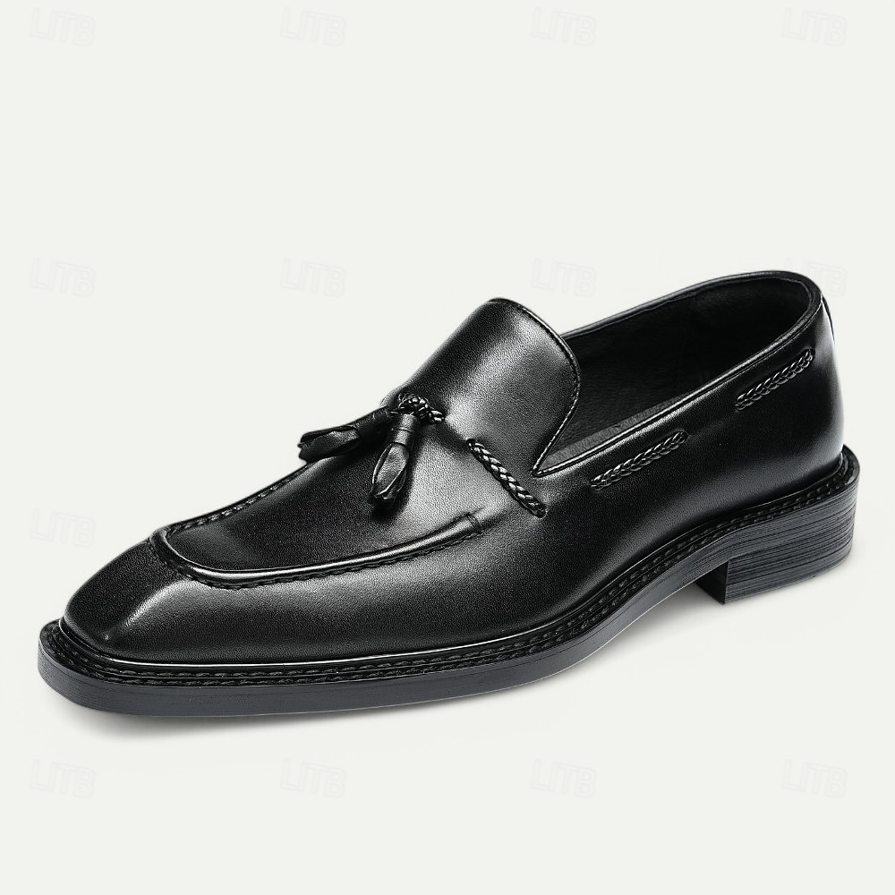mocassini da uomo in vera pelle fatti a mano - scarpe eleganti con nappine marroni di prima qualità per il kentucky derby, occasioni formali e di lavoro del 2026 a $109.99 –P2