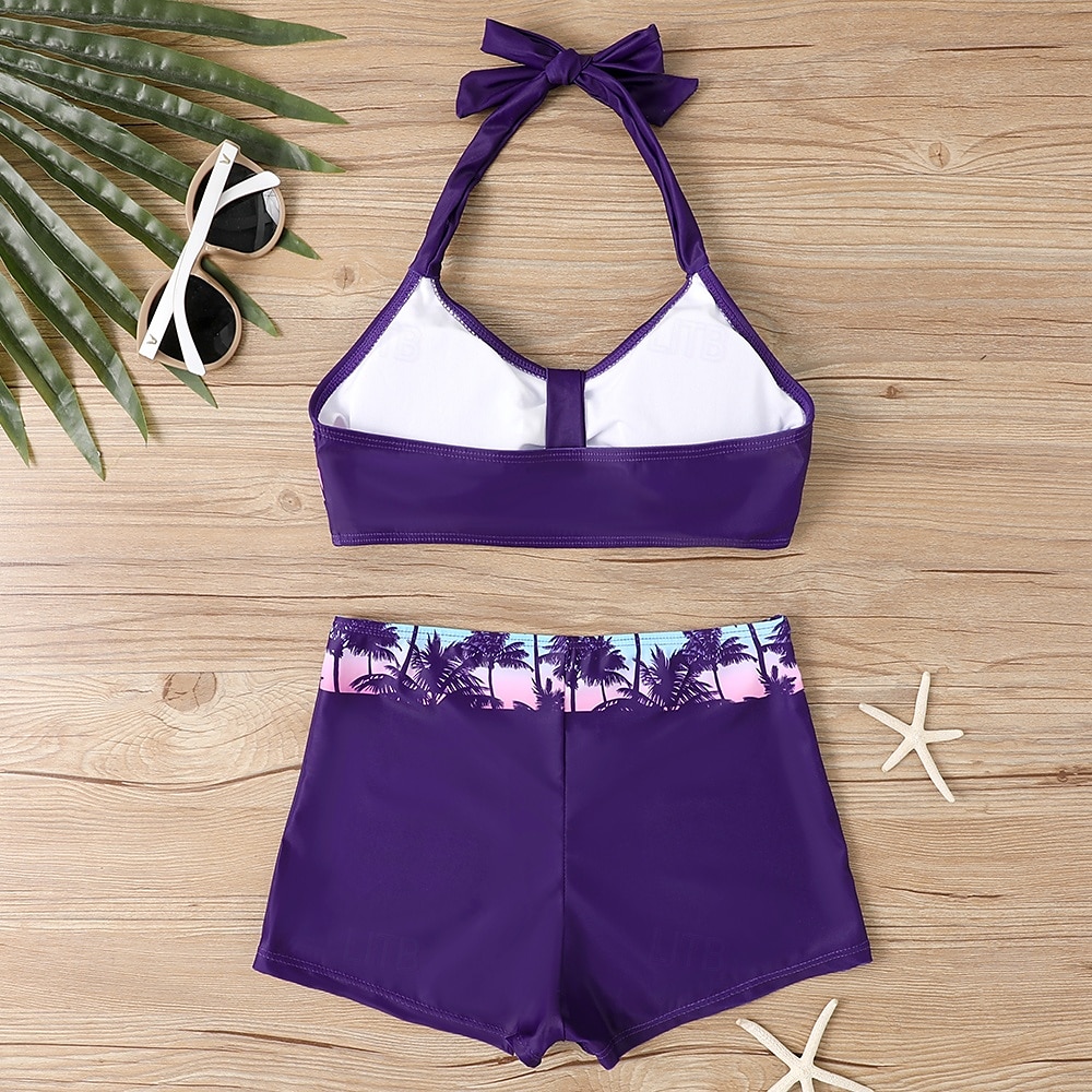 Damen Badeanzug Bikini Zweiteilig Monokini Freche Unterhose Bademode Gestrickt Urlaub Tropisch Farbblock Gestreift Stürzen Ärmellos Badeanzüge 2025 - $22.99 –P17