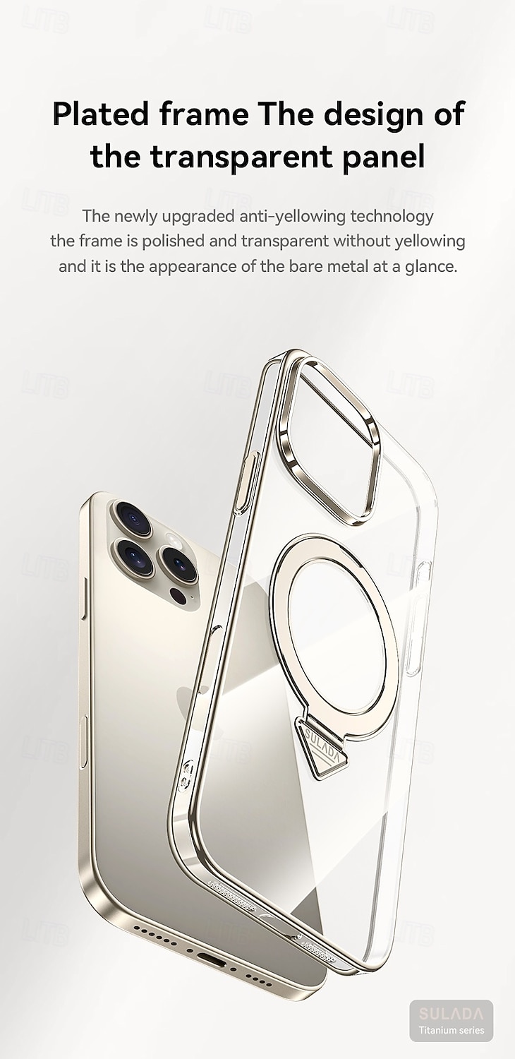 Phone Case For iPhone 17 Pro Max 17 Air 16 15 Pro Max Back Cover with Stand Holder Magnetic Support Wireless Charging Retro PC 2025 - $18.99 –P10