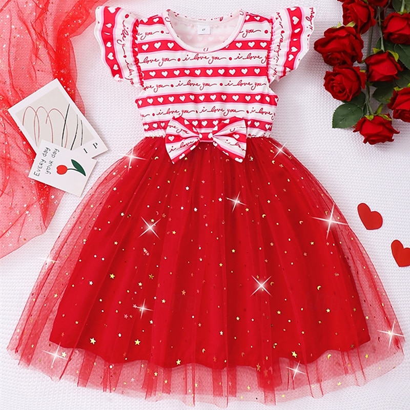 Settimana del libro 2026 Vestito per bambine Unicorno Manica corta Moda casual per esterni Adorabile Abito casual lungo fino al ginocchio in poliestere Abito trapezio Estate 4 anni+ Rosa chiaro Bianco Rosa del 2026 a $17.49 –P12