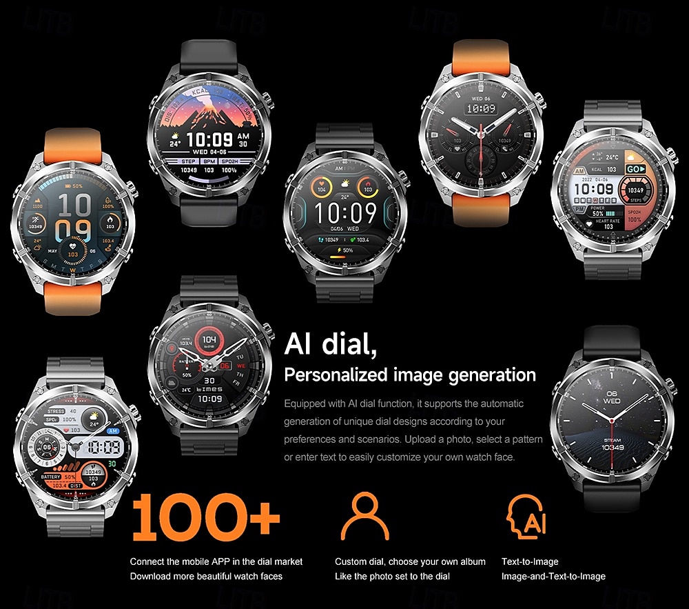 iMosi HD300 Smart Watch 1.43 inch Smartwatch Fitness Running Watch Bluetooth Pedometer Call Reminder Sleep Tracker Compatible with Android iOS Women Men Hands-Free Calls Waterproof Media Control IP68 2025 - $67.99 –P14