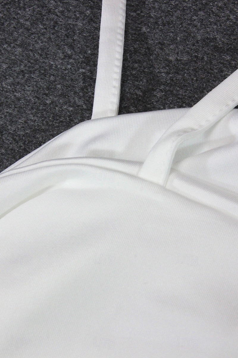 Per donna Mini Abito Abito Bianco Abito da laurea Abito Sottoveste Abito arricciato Moda Laurea Data Uscire Vestibilità regolare Semplice Senza Maniche Spalline sottili Rosa cipria Nero Bianco Rosso del 2025 a $19.99 –P4