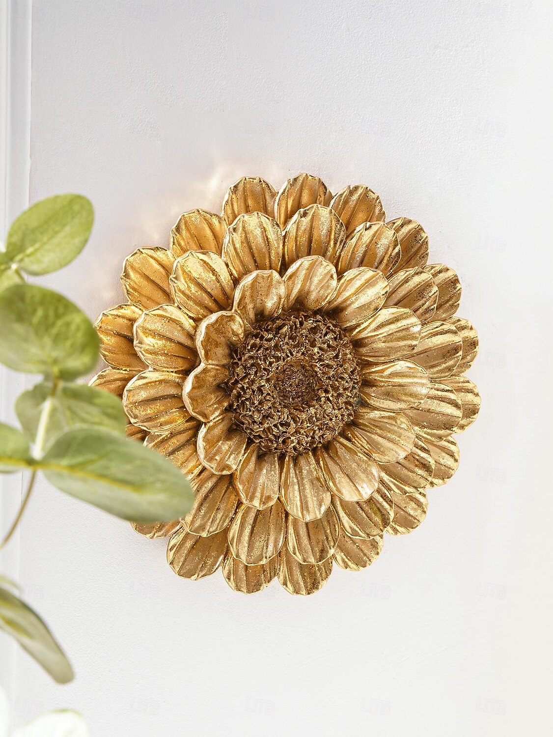 Vintage Gold and Silver 3D Floral Wall Decor, 7.7x7.7 Inch Resin Wall Hanging, Elegant Flower Ornament for Home, Hotel, Accent Wall, and Cultural Wall Decoration 2025 - $12.49 –P7